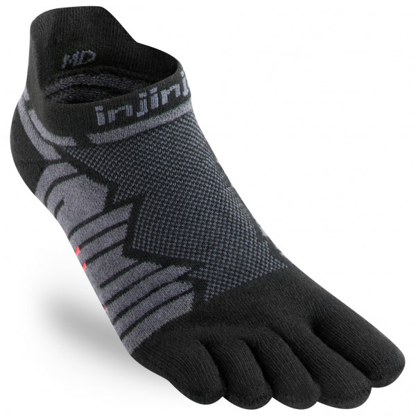 Injinji - Run Technical No Show - Laufsocken Gr L schwarz von Injinji