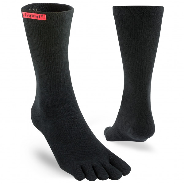 Injinji - Sport Original Weight Crew - Multifunktionssocken Gr L schwarz von Injinji