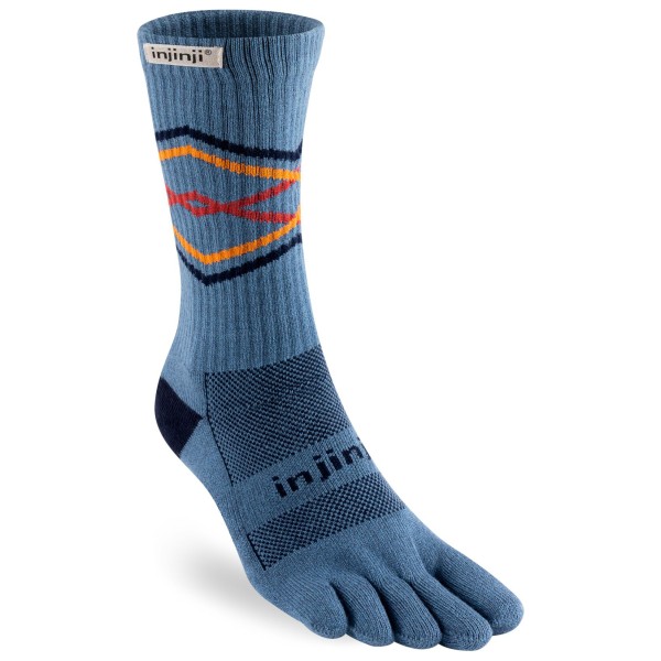 Injinji - Trail Midweight Crew - Wandersocken Gr L blau von Injinji