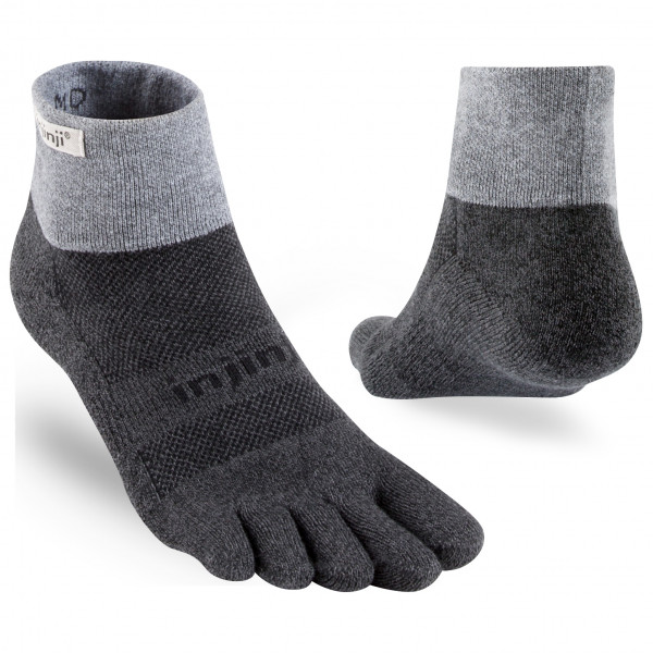 Injinji - Trail Midweight Mini-Crew - Wandersocken Gr L grau von Injinji