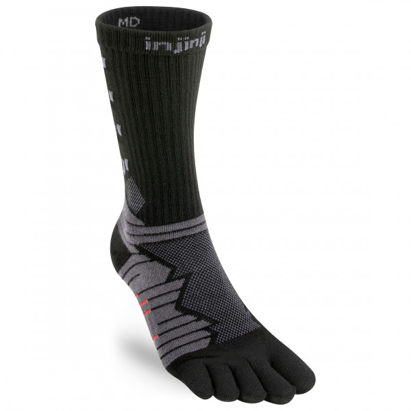 Injinji - Ultra Run Crew - Laufsocken Gr L schwarz von Injinji