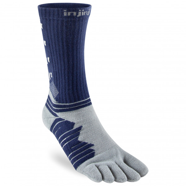 Injinji - Ultra Run Crew - Laufsocken Gr L;M;S;XL schwarz;türkis/blau von Injinji