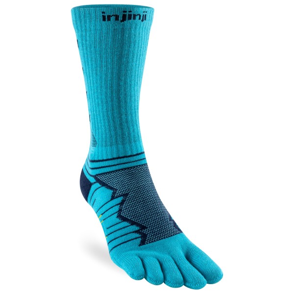 Injinji - Ultra Run Crew - Laufsocken Gr XL türkis/blau von Injinji