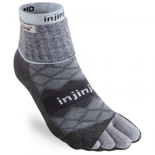 Injinji - Women's Liner + Runner Mini-Crew - Laufsocken Gr M/L grau von Injinji