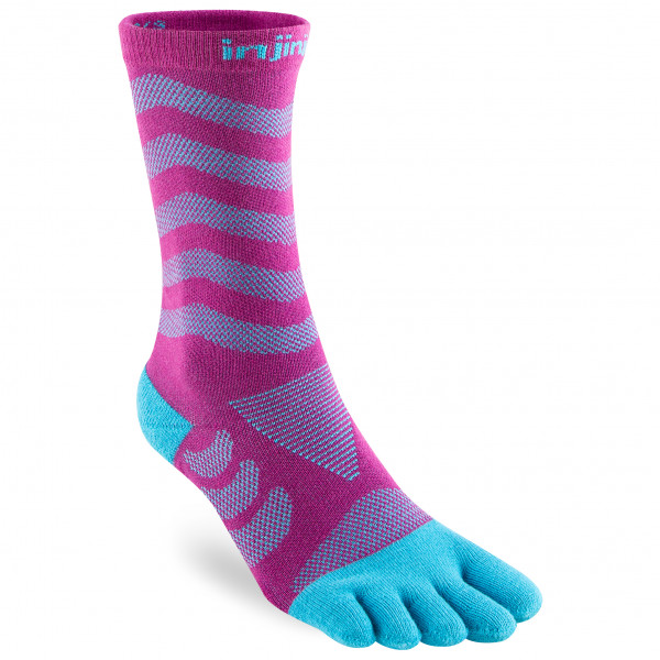 Injinji - Women's Run Technical Crew - Laufsocken Gr M/L;XS/S grau;türkis von Injinji