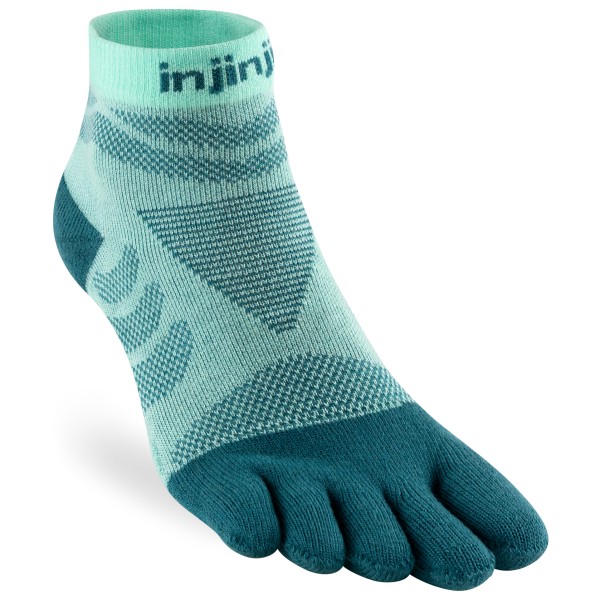 Injinji - Women's Ultra Run Mini-Crew - Laufsocken Gr M/L;XS/S orange;türkis von Injinji