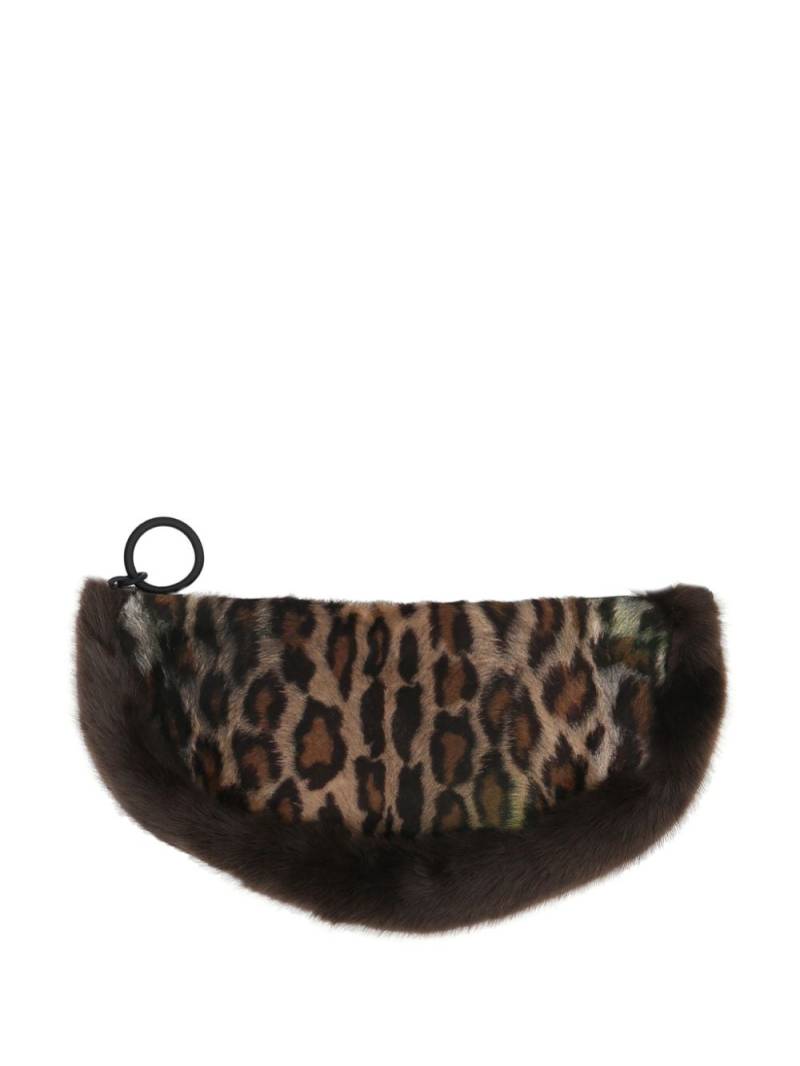 Innerraum faux-fur leopard shoulder bag - Brown von Innerraum