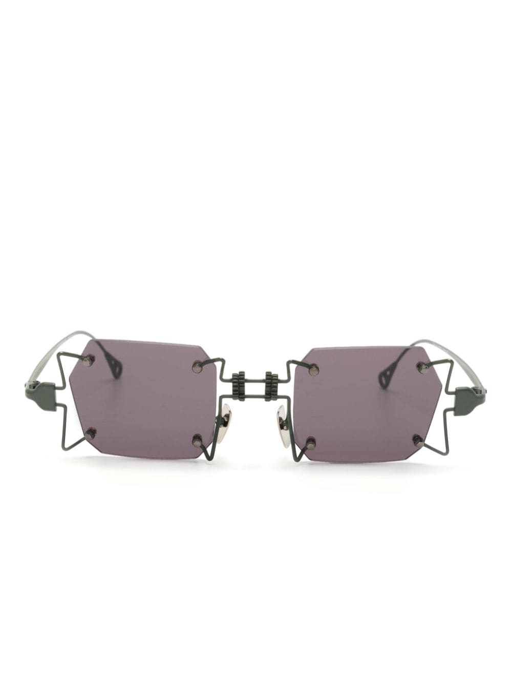 Innerraum geometric-frame sunglasses - Green von Innerraum