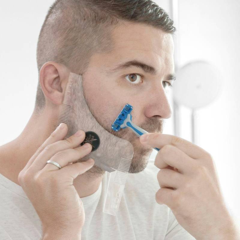 Hipster Barber Bartschablone Innovagoods Damen  ONE SIZE von InnovaGoods