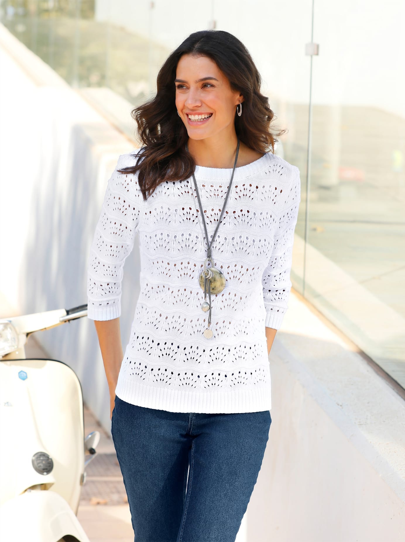 Inspirationen Ajourpullover »Baumwoll-Pullover« Inspirationen Ajourpullover »Baumwoll-Pullover« von Inspirationen