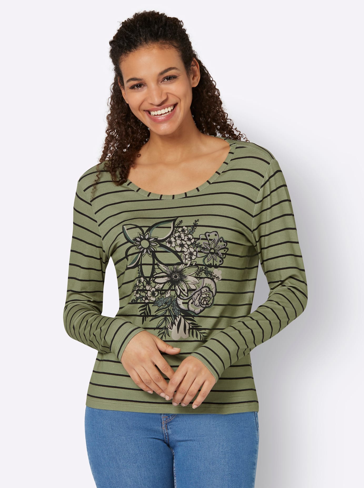 Inspirationen Langarmshirt »Druck-Shirt« Inspirationen Langarmshirt »Druck-Shirt« von Inspirationen