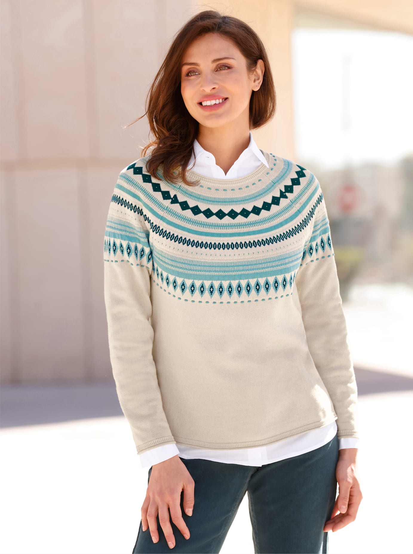 Inspirationen Norwegerpullover »Pullover« von Inspirationen