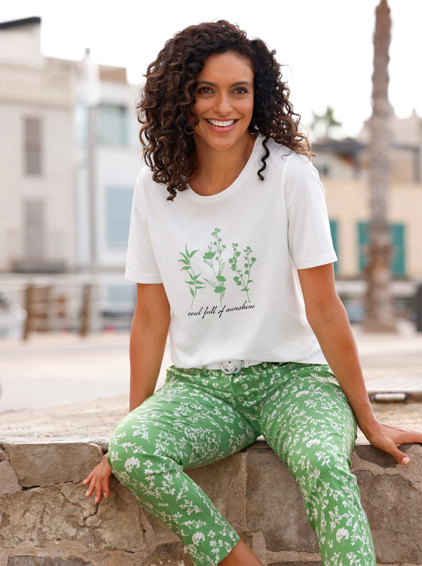 Inspirationen Rundhalsshirt »Kurzarm-Shirt« Inspirationen Rundhalsshirt »Kurzarm-Shirt« von Inspirationen