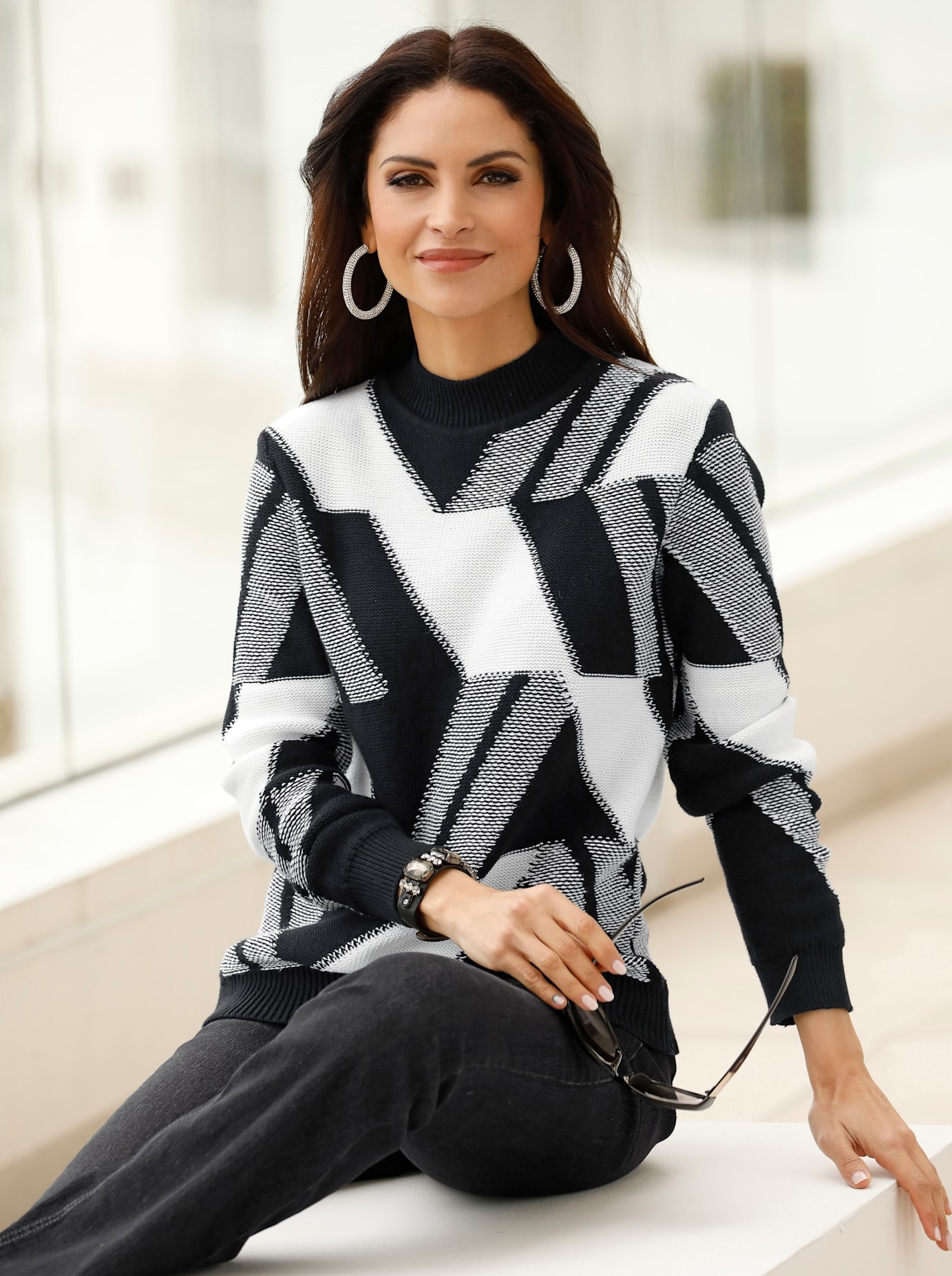 Inspirationen Stehkragenpullover »Pullover« Inspirationen Stehkragenpullover »Pullover« von Inspirationen