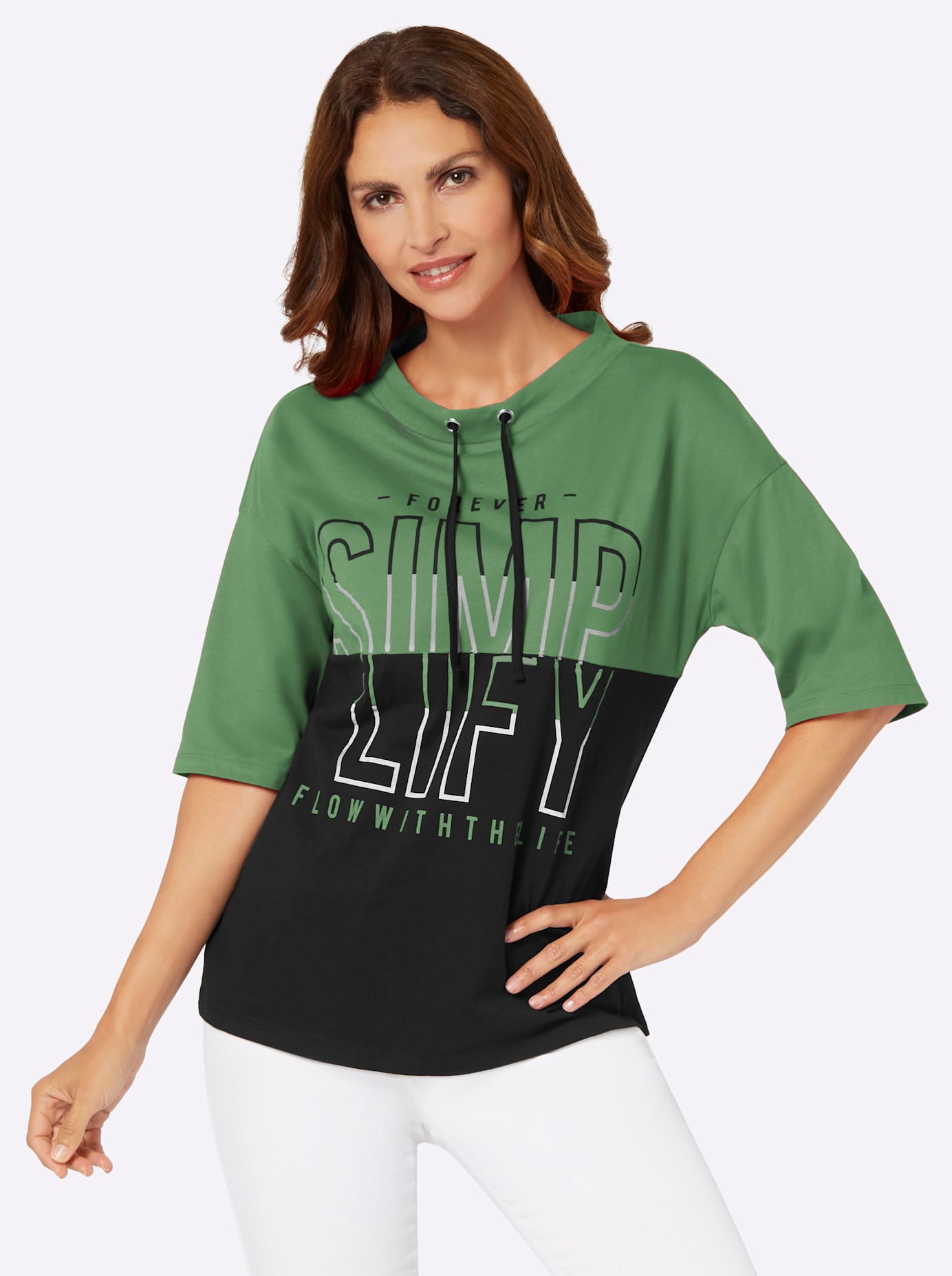 Inspirationen Stehkragenshirt »Druck-Shirt« Inspirationen Stehkragenshirt »Druck-Shirt« von Inspirationen
