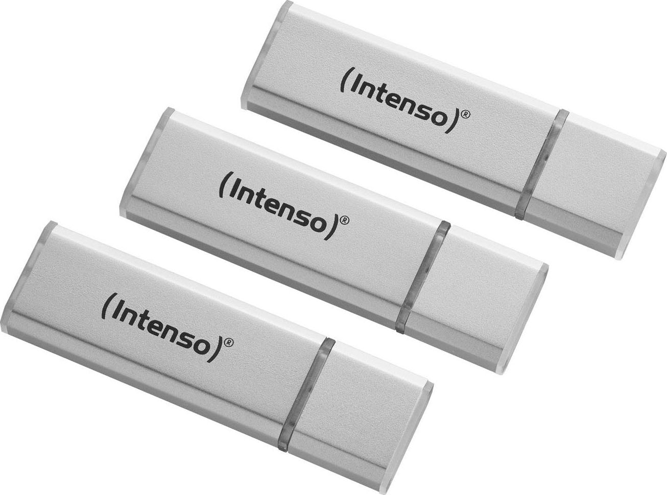 Intenso USB-Stick »Alu Line 32GB USB-Stick, 3-er Set«, (USB 2.0 Lesegeschwindigkeit 28 MB/s) von Intenso