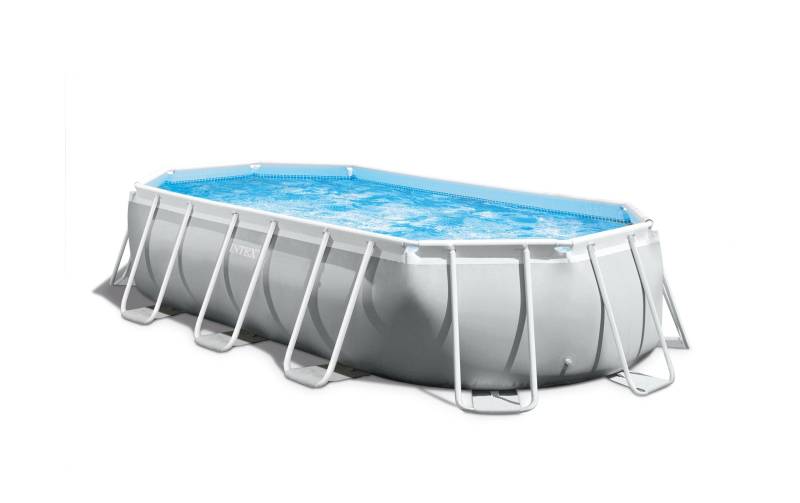 Intex Pool »Prism Frame Oval Set 503x274x122cm«, Inkl. Sicherheitsleiter, Pool-Abdeckung, Bodenplane von Intex