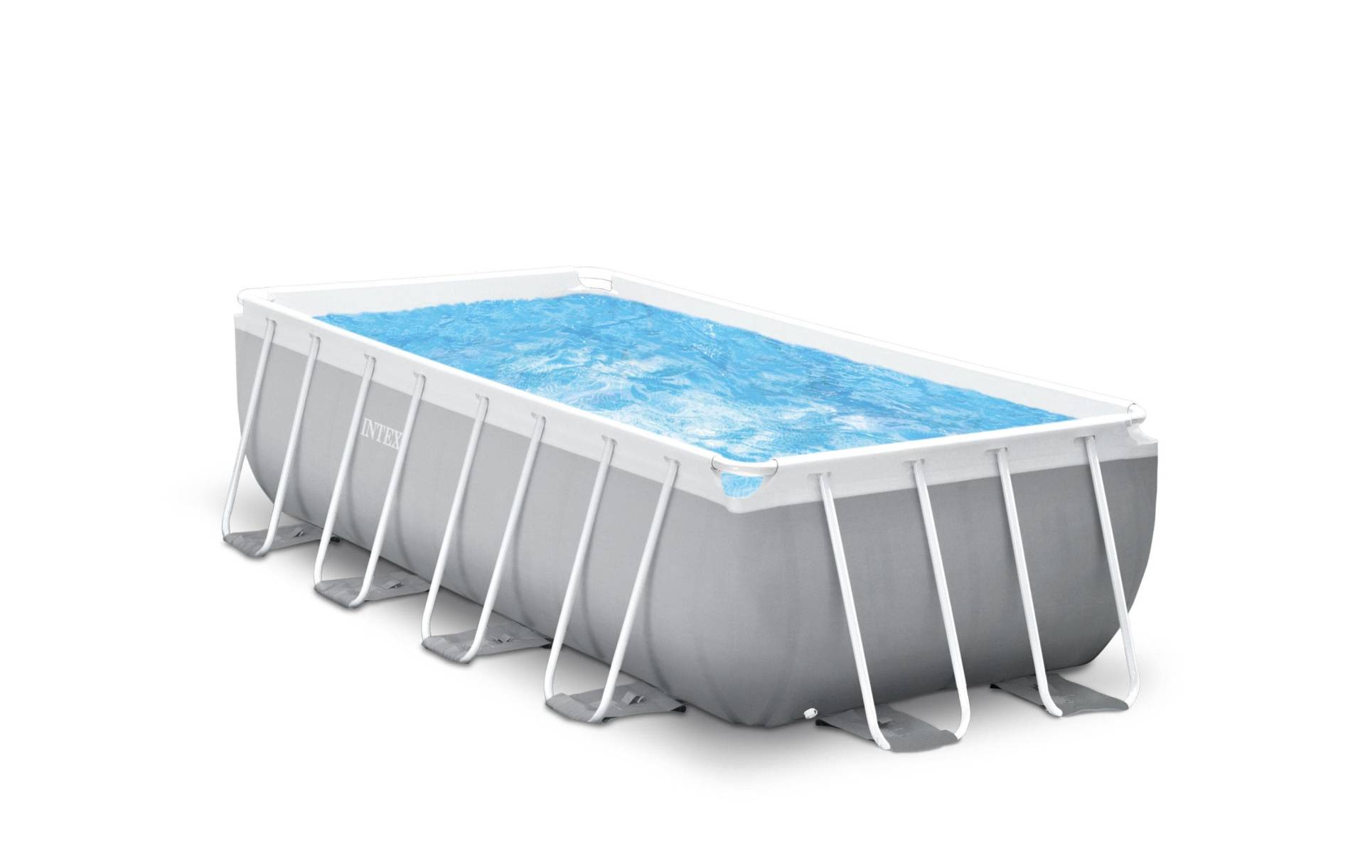 Intex Pool »Prism Frame Rectangular Set 488x244x107cm«, Inkl. Sicherheitsleiter, Pool-Abdeckung, Bodenplane von Intex