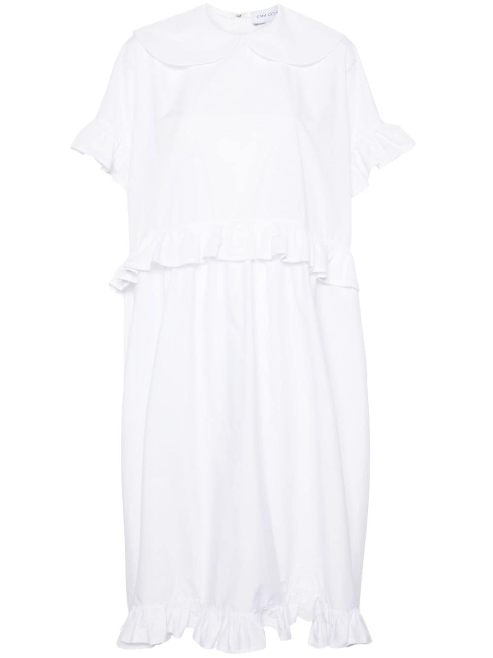 Ioana Ciolacu Dahlia ruffled dress - White von Ioana Ciolacu