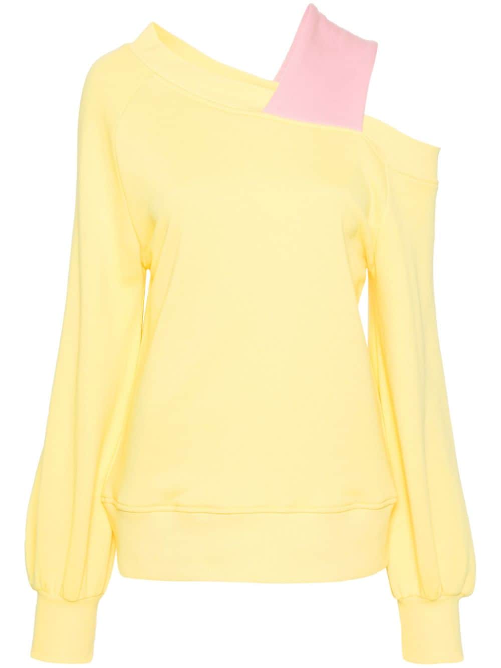 Ioana Ciolacu Nutmeg cold-shoulder sweatshirt - Yellow von Ioana Ciolacu