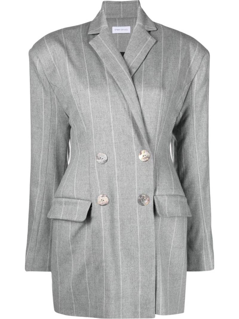 Ioana Ciolacu pinstripe double-breasted blazer - Grey von Ioana Ciolacu