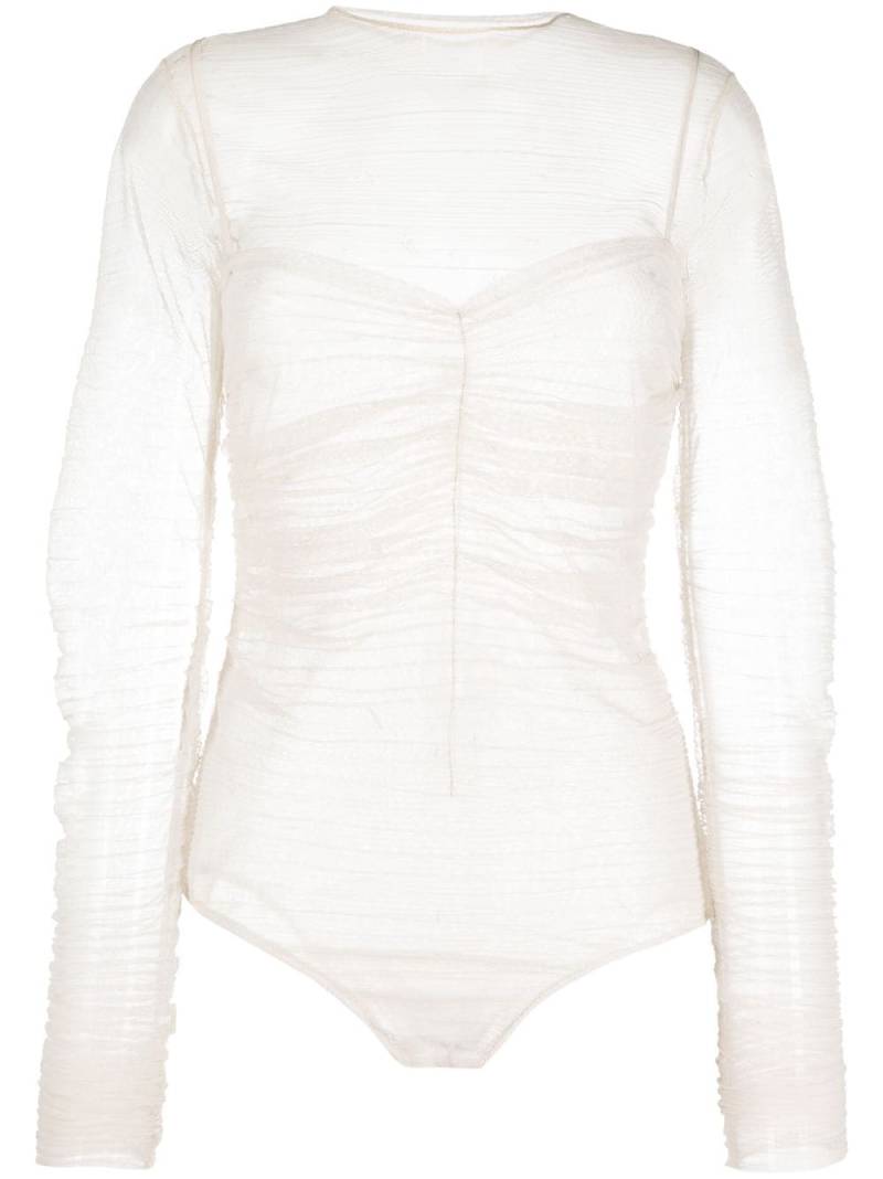 Ioana Ciolacu semi-sheer long-sleeved body - Neutrals von Ioana Ciolacu