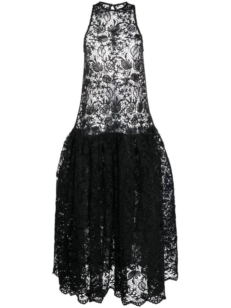 Ioana Ciolacu sheer pattern-lace gown - Black von Ioana Ciolacu