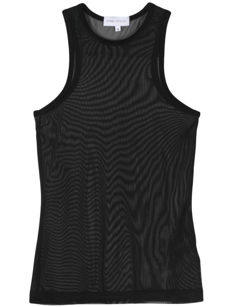 Ioana Ciolacu sheer tank top - Black von Ioana Ciolacu