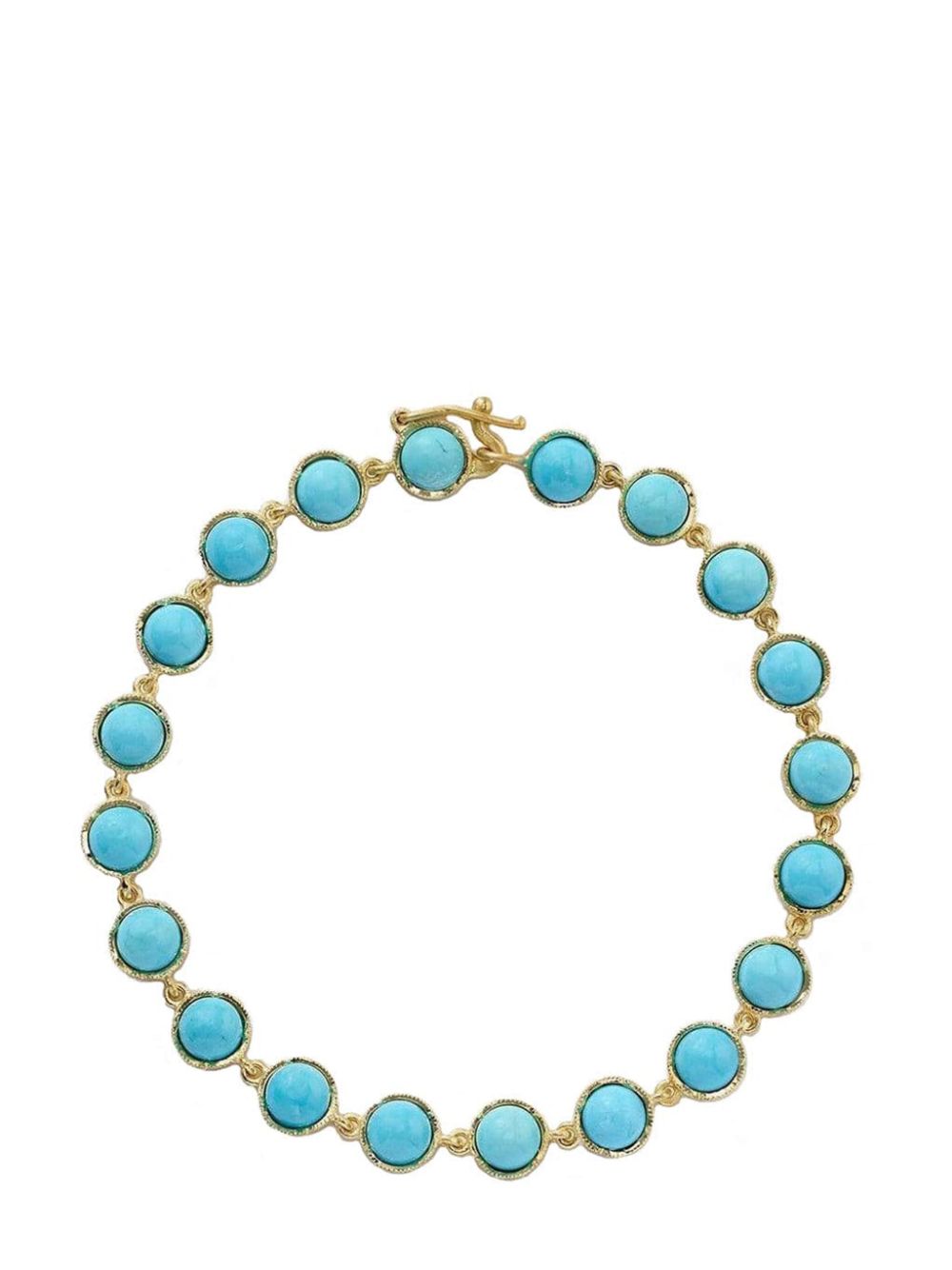 Irene Neuwirth 18kt yellow gold Kingman turquoise bracelet von Irene Neuwirth