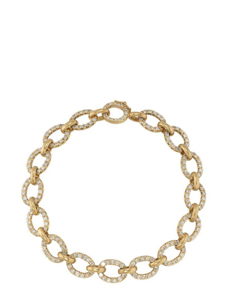 Irene Neuwirth 18kt yellow gold medium oval link diamond bracelet von Irene Neuwirth