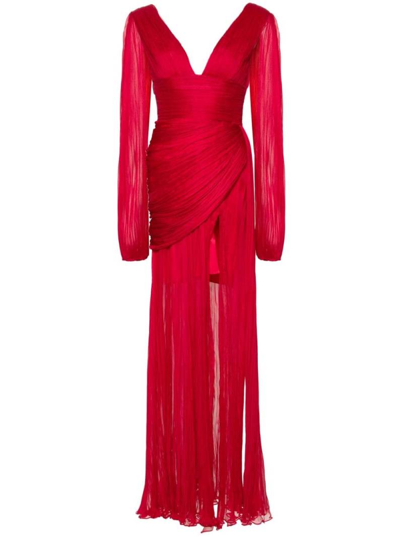 Iris Serban Leona plissé maxi dress - Red von Iris Serban