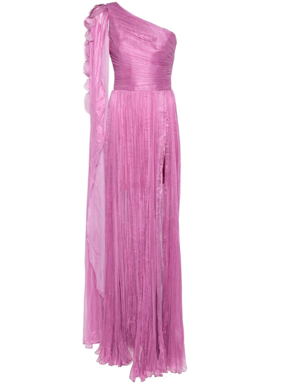 Iris Serban Margiela metallic chiffon maxi dress - Purple von Iris Serban