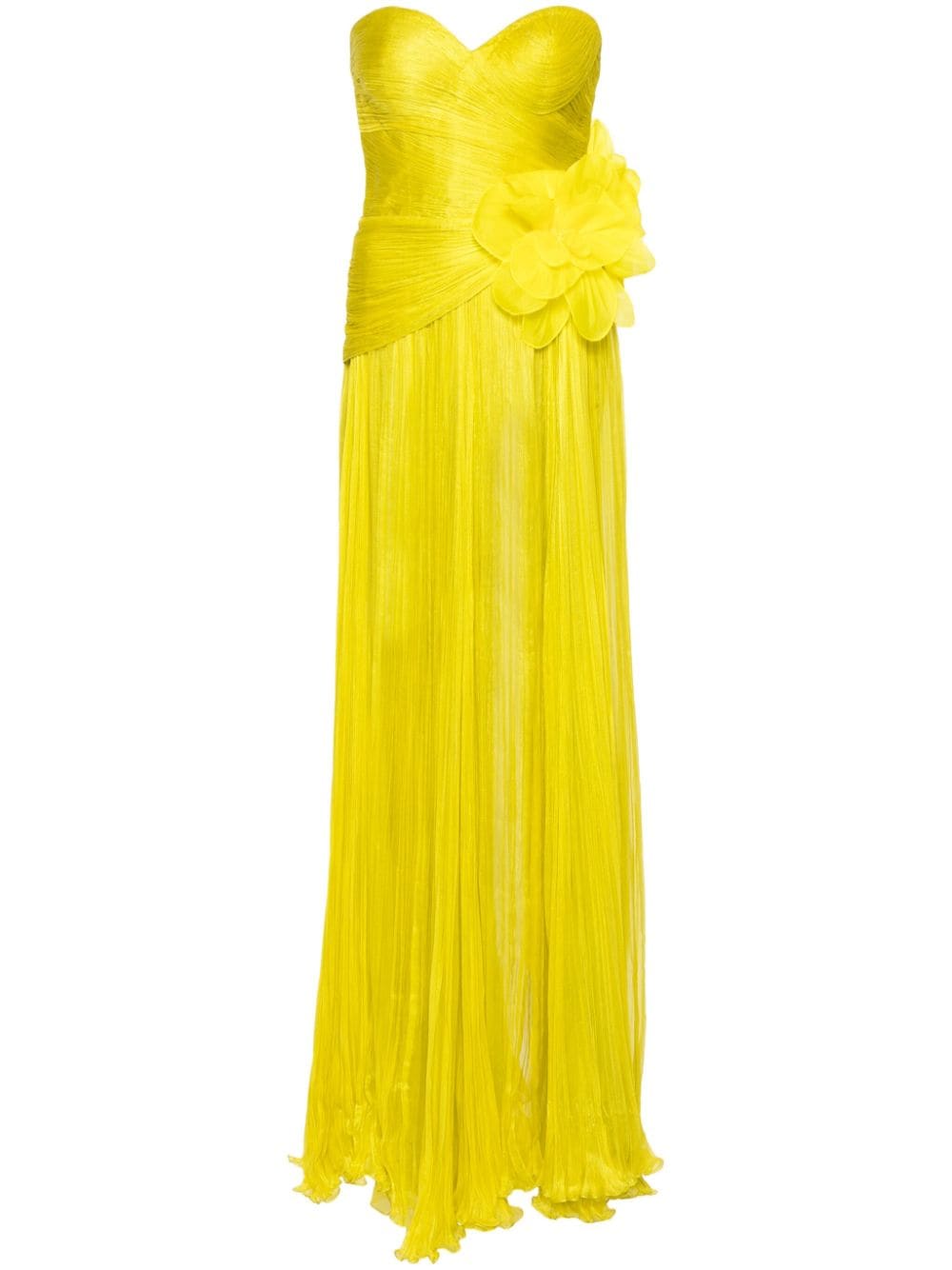 Iris Serban appliqué silk gown - Yellow von Iris Serban