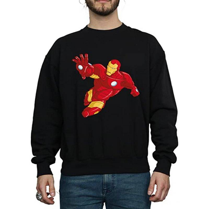 Simple Sweatshirt Herren Schwarz 3XL von Iron Man