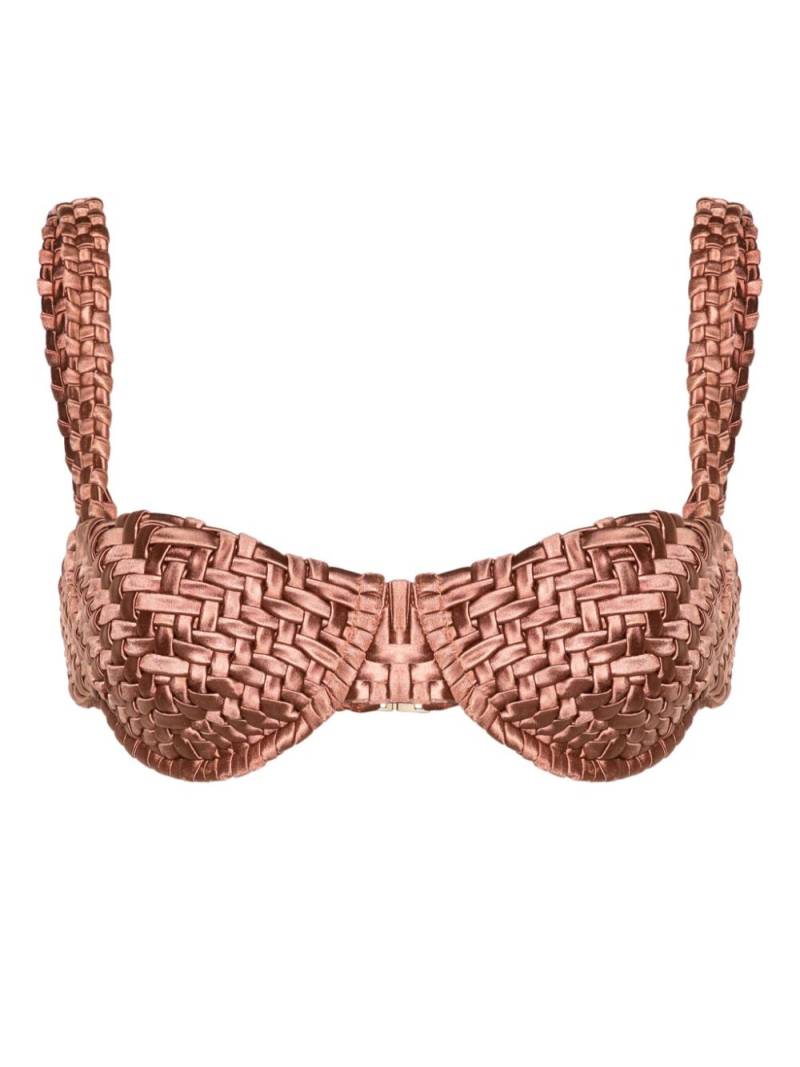 Isa Boulder Chevronweave bikini top - Pink von Isa Boulder