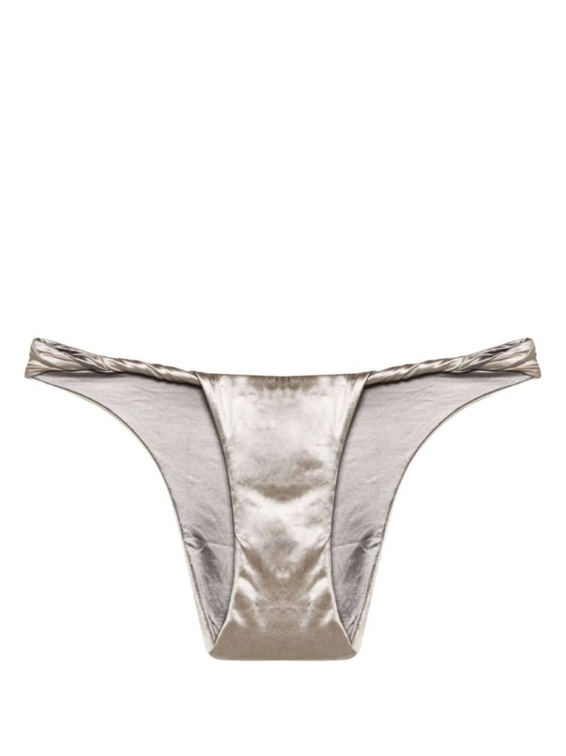 Isa Boulder Exclusive twisted bikini bottoms - Silver von Isa Boulder