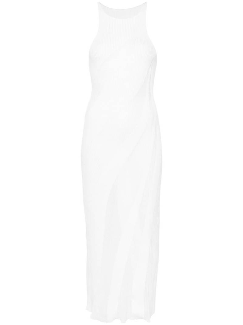 Isa Boulder Walking sheer-panels maxi dress - White von Isa Boulder