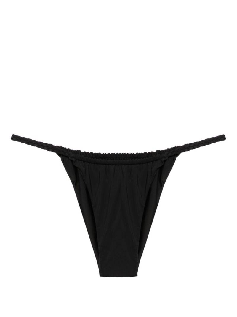 Isa Boulder braid-detail reversible bikini bottoms - Black von Isa Boulder