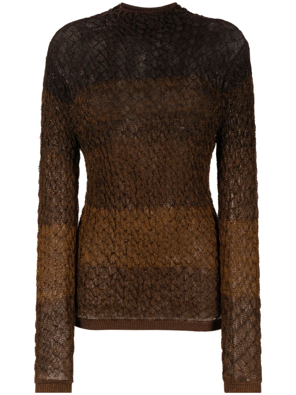 Isa Boulder shirred-effect striped jumper - Brown von Isa Boulder