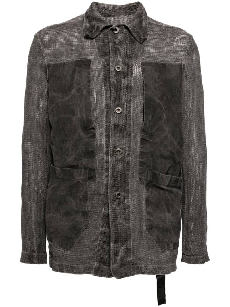 Isaac Sellam Experience crinkled linen shirt jacket - Grey von Isaac Sellam Experience