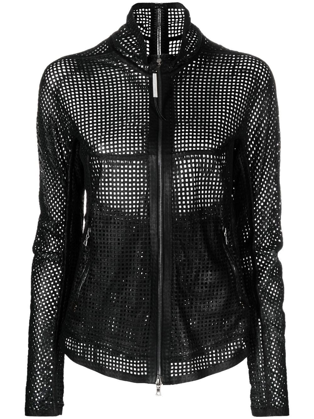 Isaac Sellam Experience sheer mesh zip-up jacket - Black von Isaac Sellam Experience