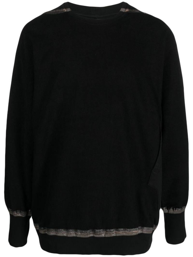 Isaac Sellam Experience stripe-print organic cotton jumper - Black von Isaac Sellam Experience