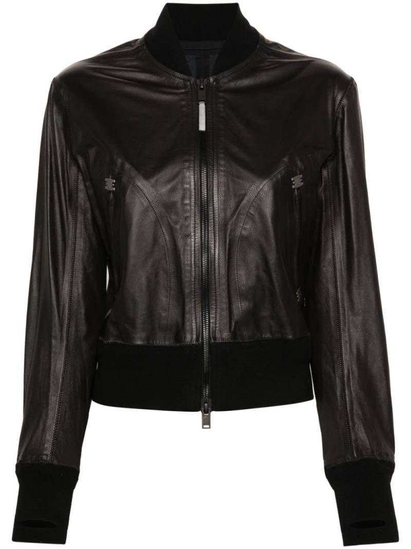 Isaac Sellam Experience zip-up leather bomber jacket - Black von Isaac Sellam Experience