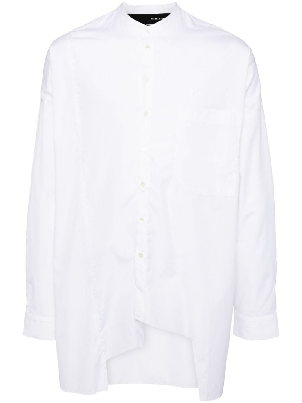 Isabel Benenato asymmetric cotton shirt - White von Isabel Benenato