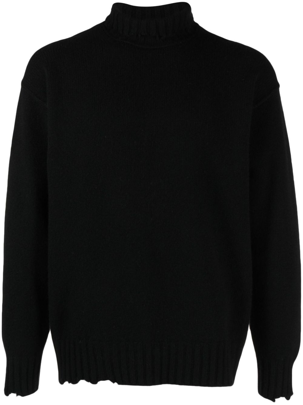 Isabel Benenato distressed-effect roll-neck jumper - Black von Isabel Benenato