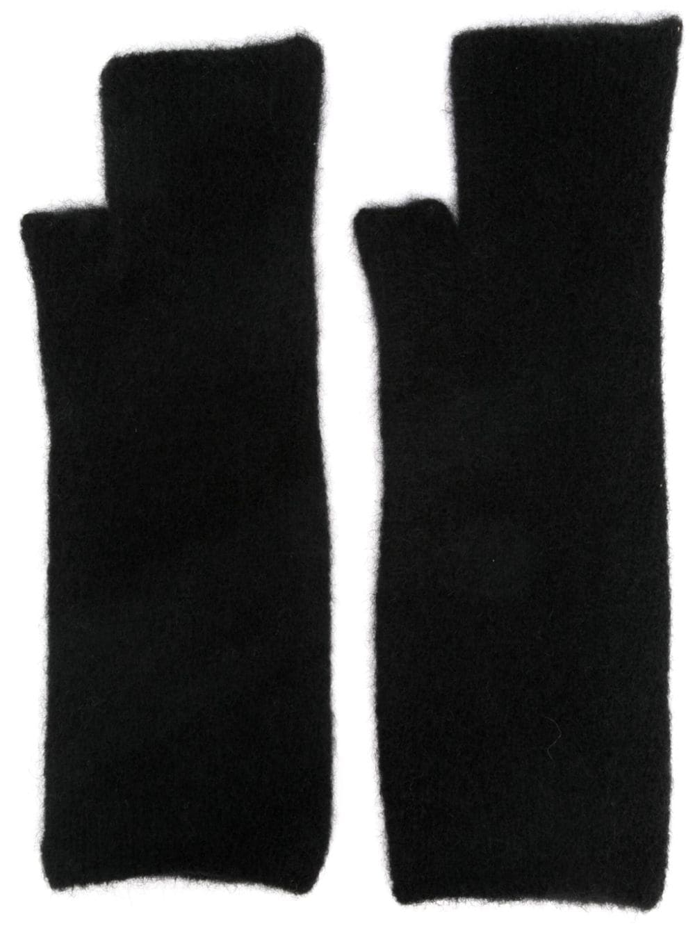 Isabel Benenato knitted fingerless gloves - Black von Isabel Benenato