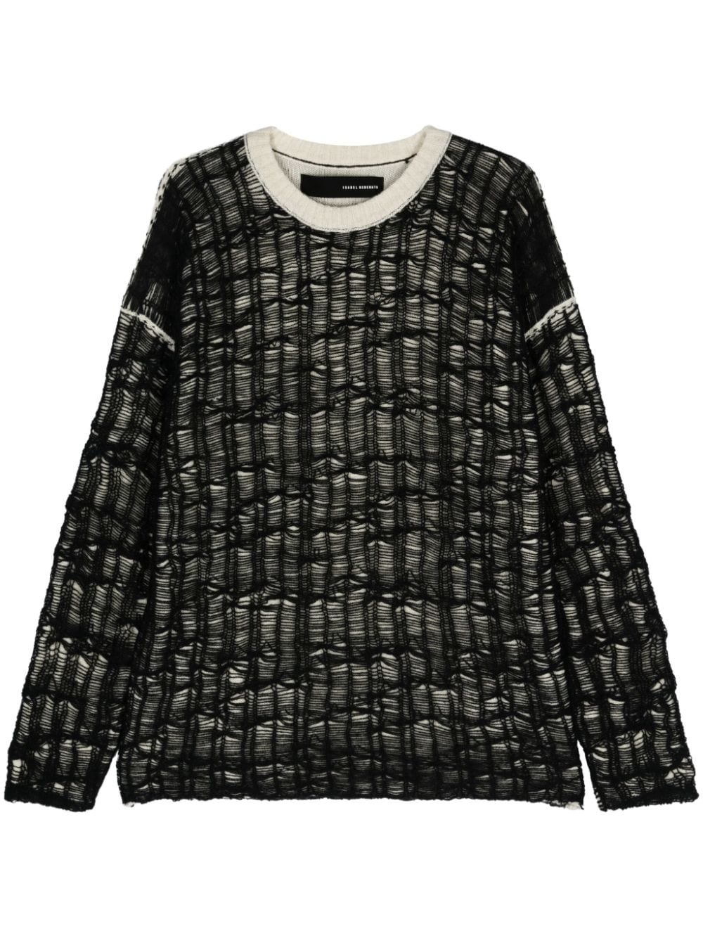 Isabel Benenato layered open-knit jumper - Black von Isabel Benenato