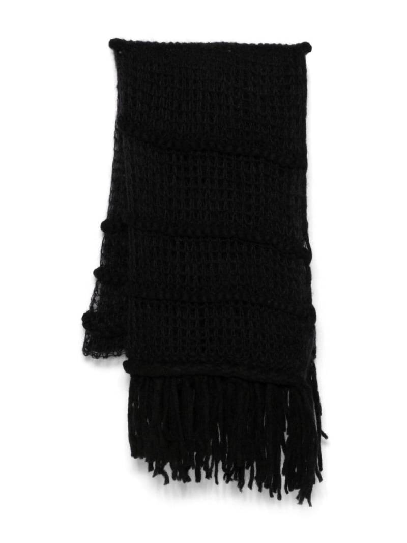 Isabel Benenato open-knit scarf - Black von Isabel Benenato