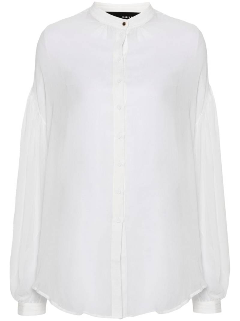 Isabel Benenato semi-sheer shirt - White von Isabel Benenato