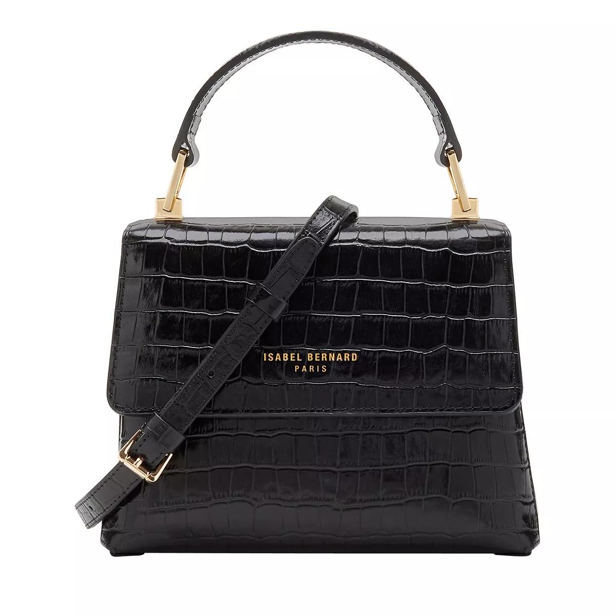 Isabel Bernard Henkeltasche - Femme Forte Heline Croco Black Calfskin Leather Ha - Gr. unisize - in Schwarz - für Damen von Isabel Bernard